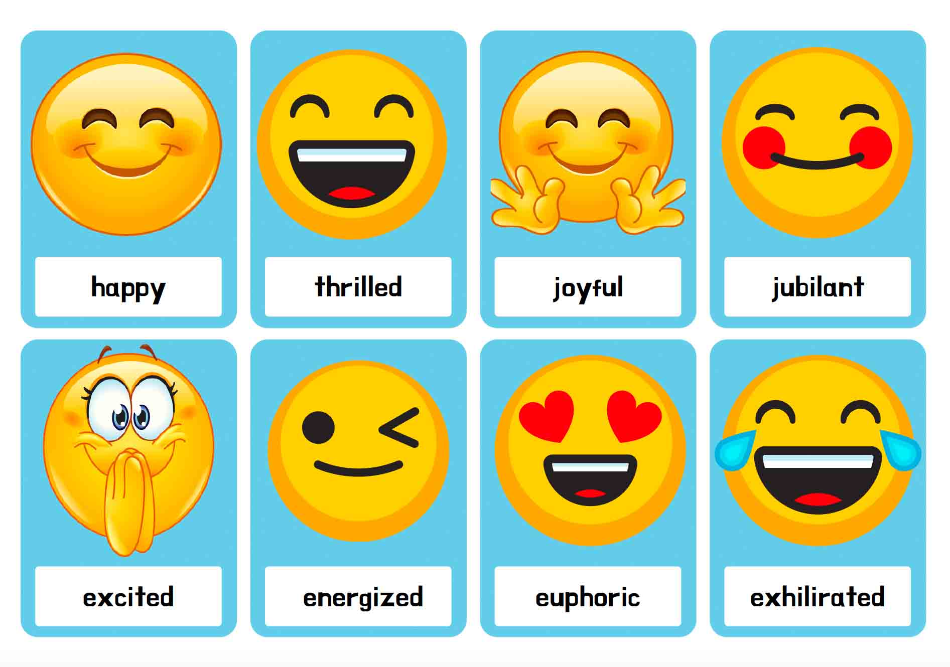 Feelings Chart Flashcards FamilyEducation